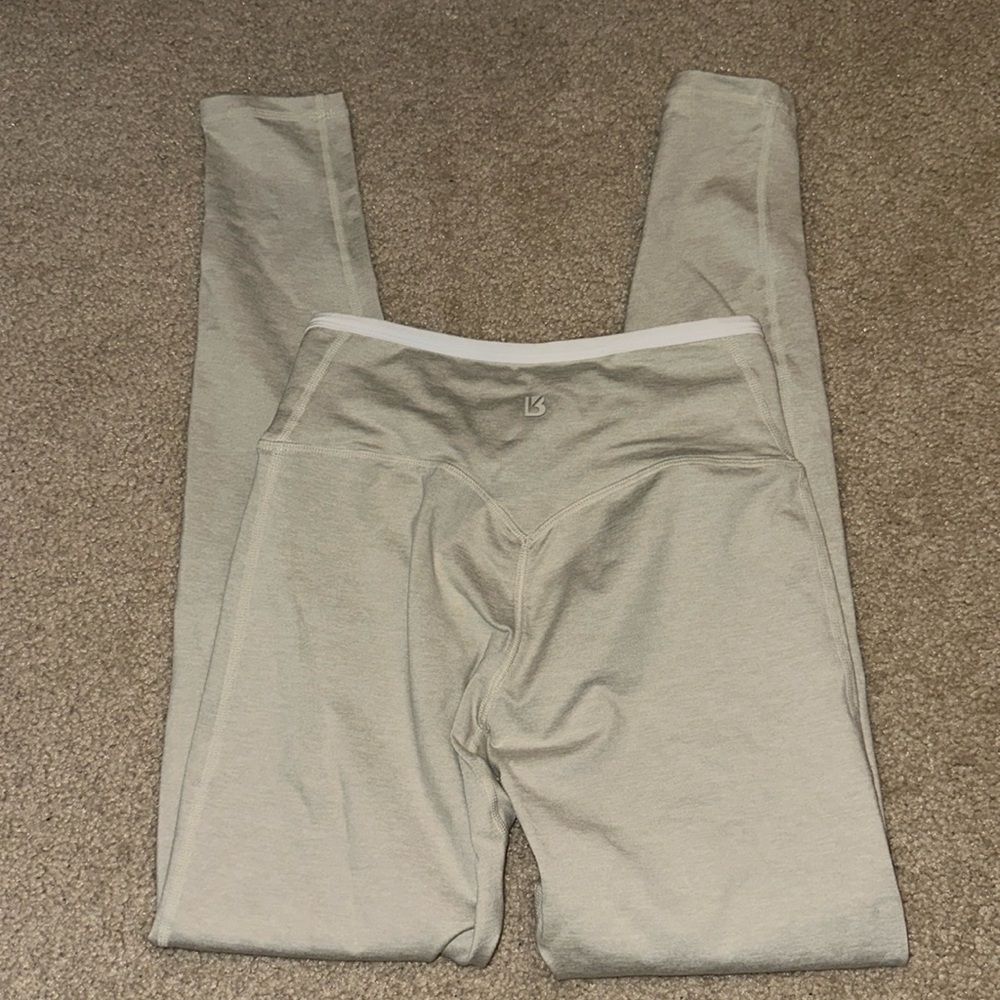 Buffbunny Dream Heather Contrast Legging - Bone and Ivory